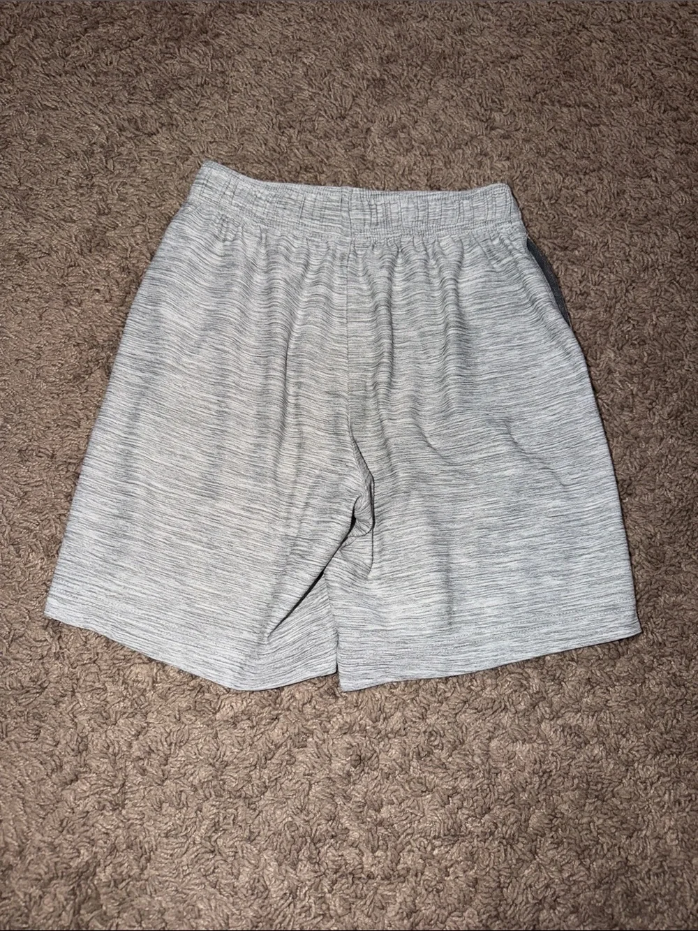 Boys Lightweight Heathered Gray Athletic Shorts